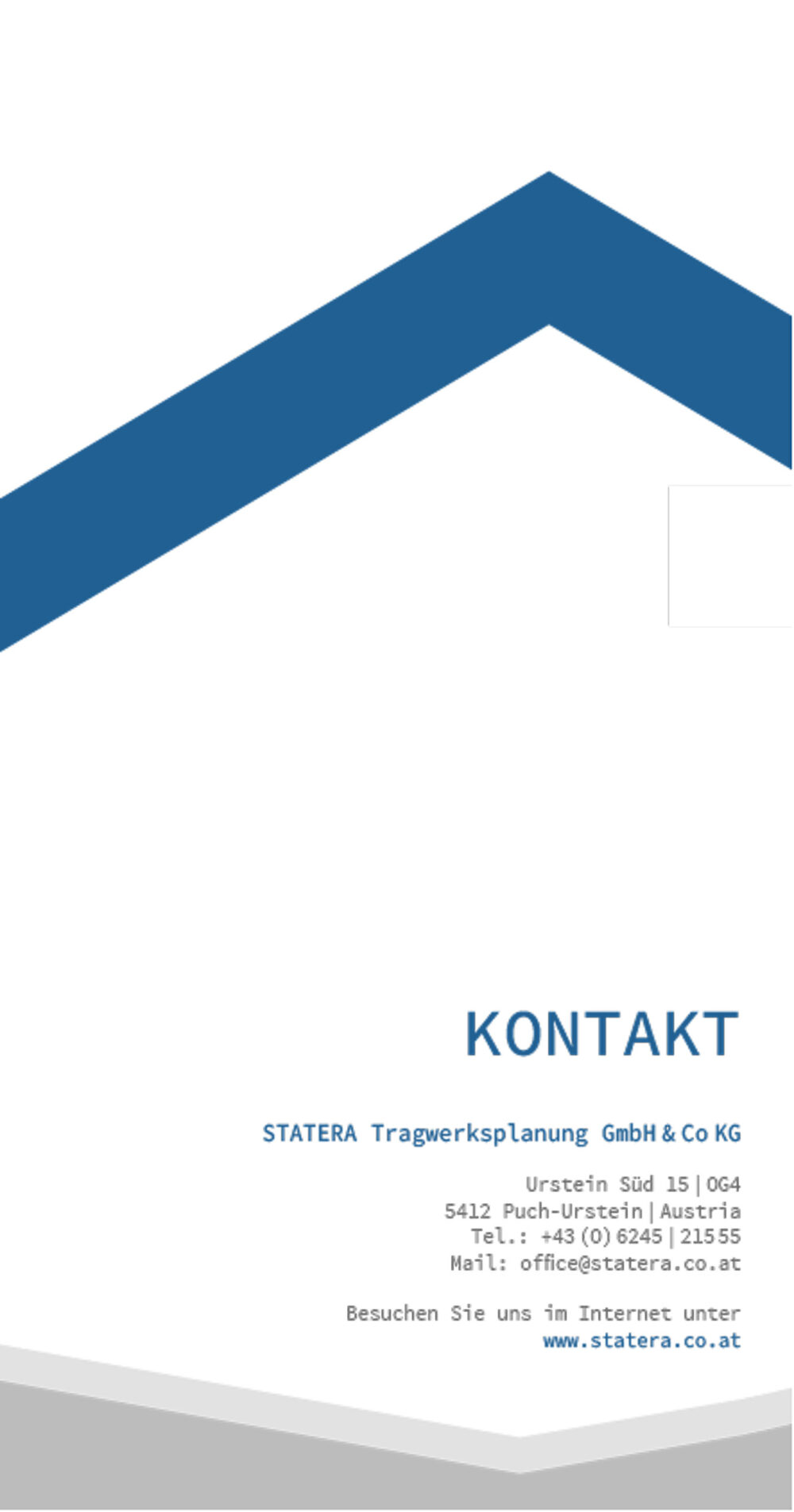 STATERA Tragwerksplanung Unternehmen Folder Tragwerksplaner